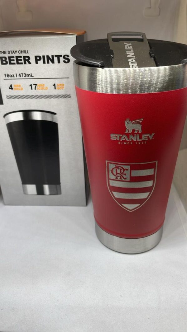 Copo Térmico Flamengo Tipo Stanley 473ml